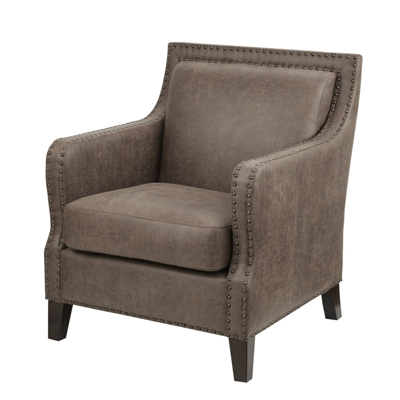 Fauteuil d'appoint rembourré en similicuir de 28,5 po Marsona