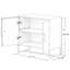 Buffet carré en bois massif à 2 portes - construction E1 et fer, rangement peu encombrant pour le couloir, le salon, la finition de la surface de la cuisine, facile à installer avec du fer stable, un garage Saver,