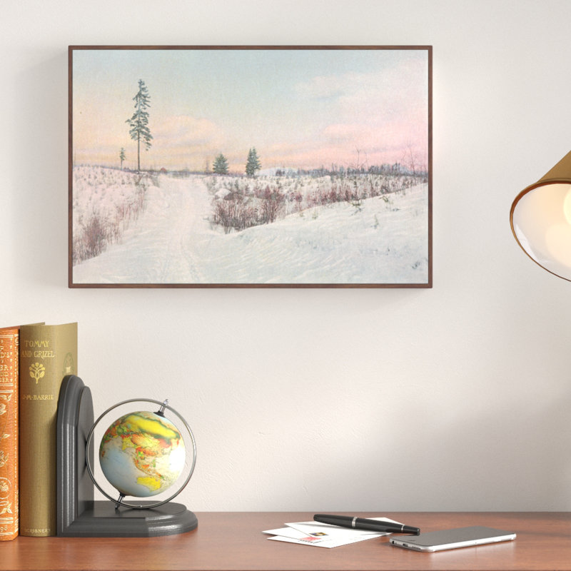 Snow Scene - Reproduction de photo sur toile encadrée, 40 po x 60 po