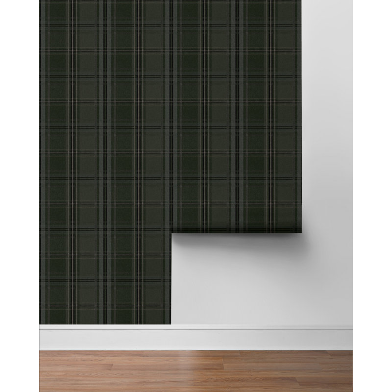 Rouleau de papier peint adhésif L 18 pi x l 27 po Athena, Vert