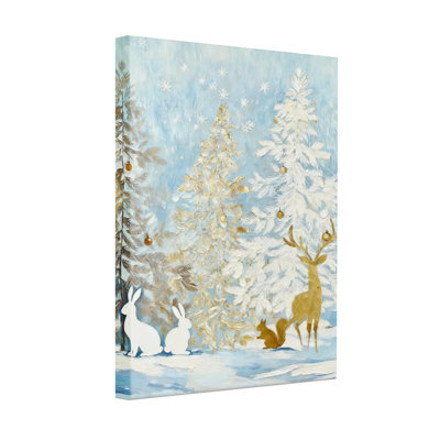 Ensemble de 3 reproductions d'art sur toile de Noël