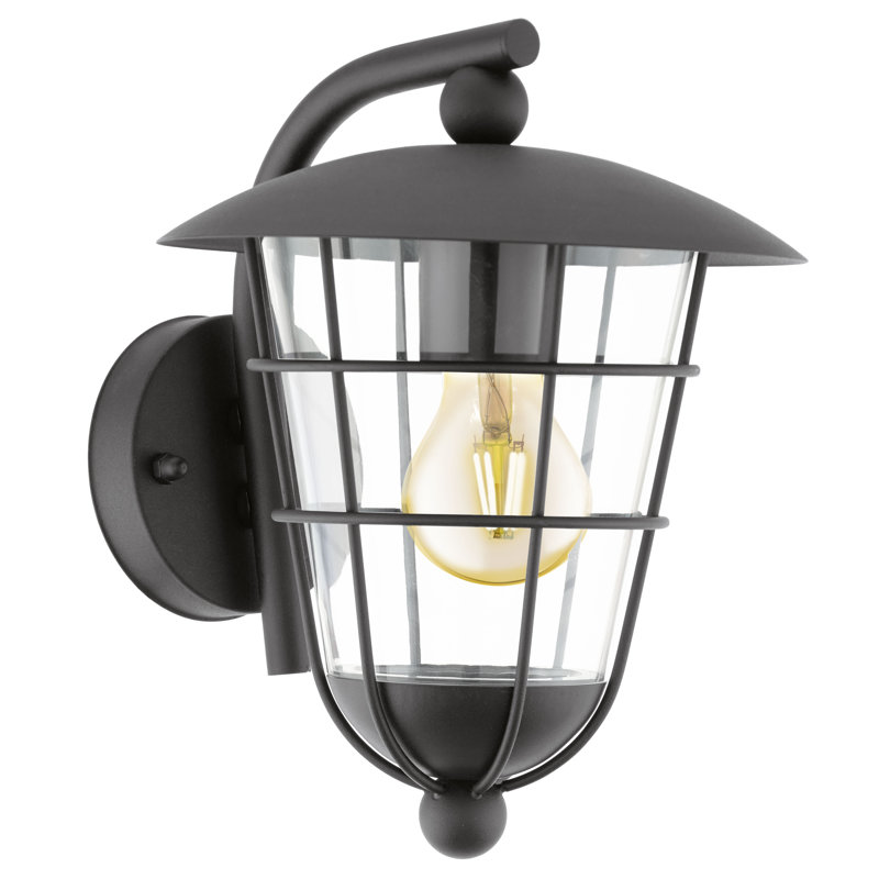 Afton Outdoor Wall Lantern, Black