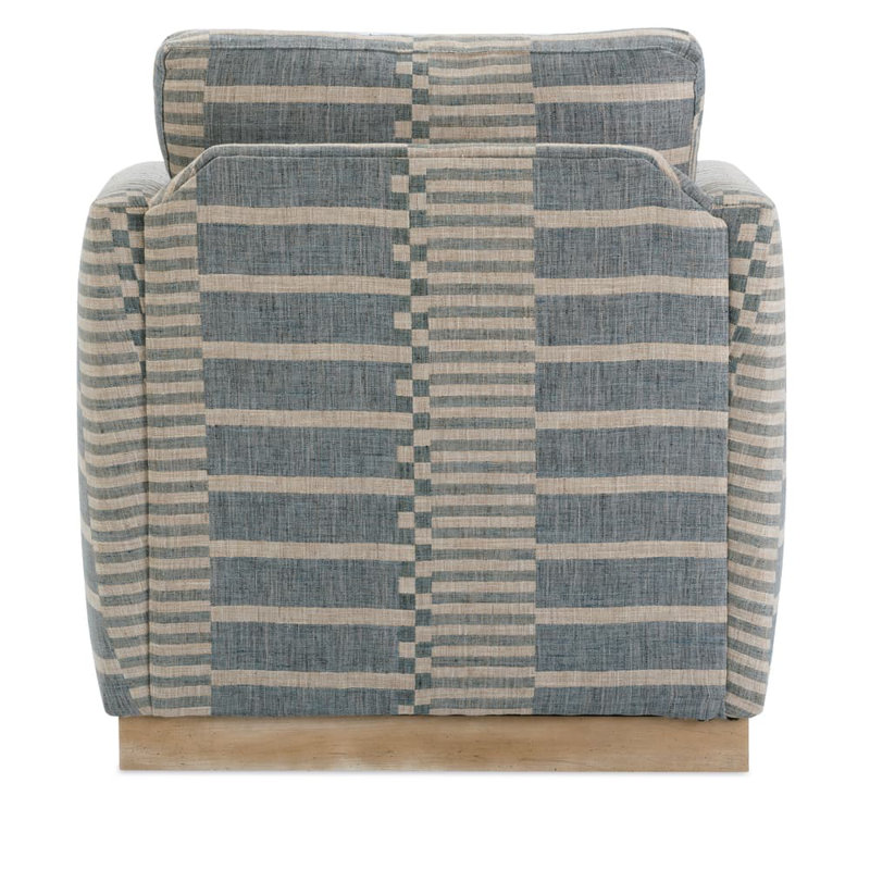 Allie Swivel Chair, Washed Oak, Indigo (14545-35)