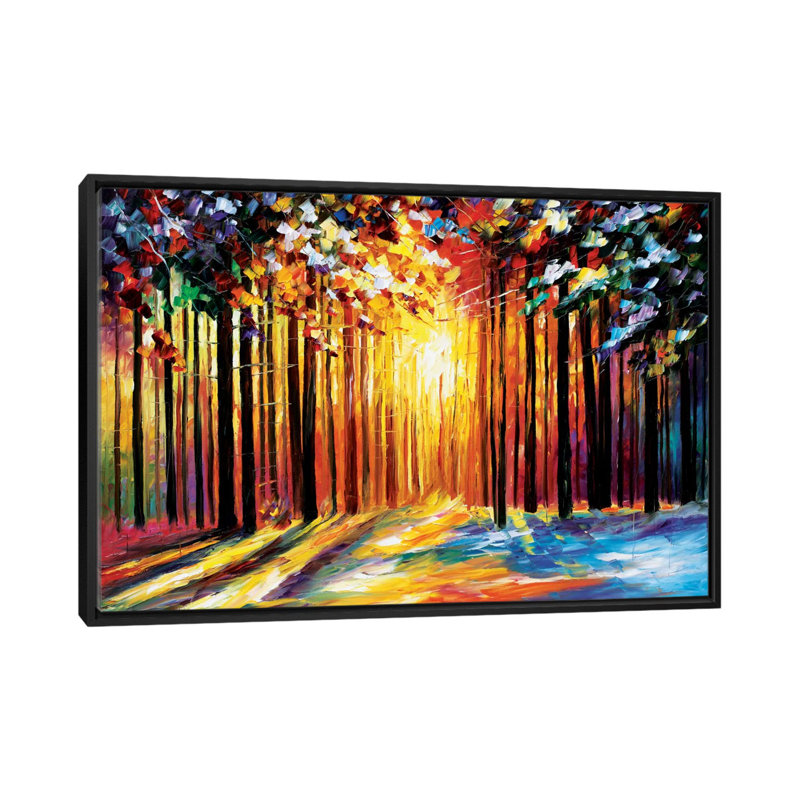 «Sun of August», reproduction d'art sur toile tendue, H 18 po x l 26 po x P 1,5 po, Toile avec cadre noir