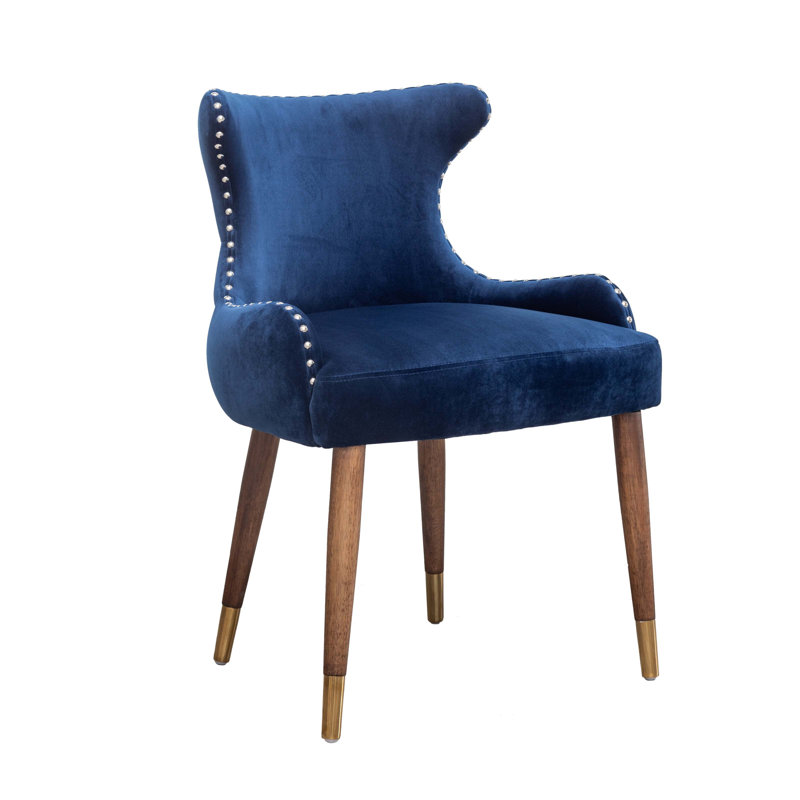 Jaria Tufted Armchair, Blue Velvet