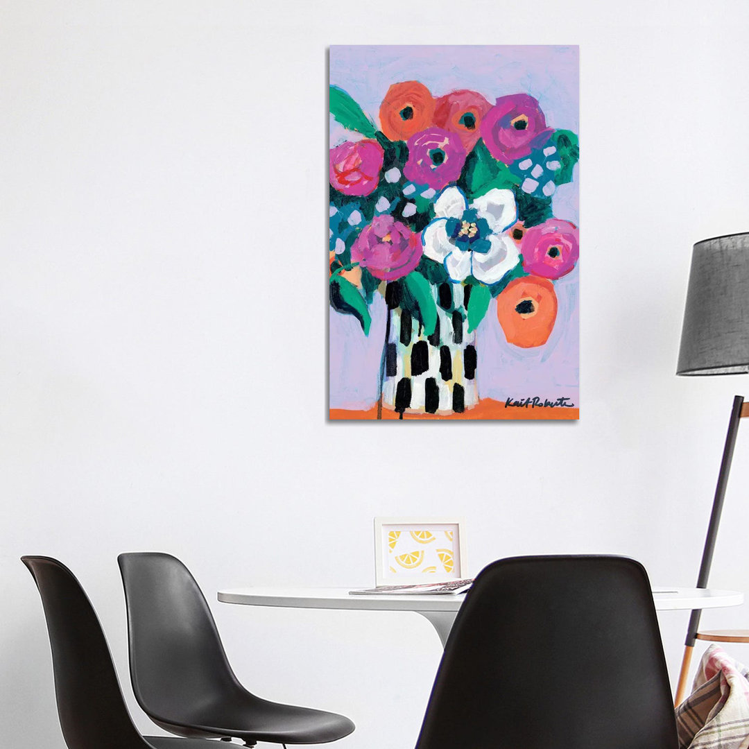 Bouquet On Lilac by Kait Roberts - Wrapped Canvas Gallery-Wrapped Canvas Giclée