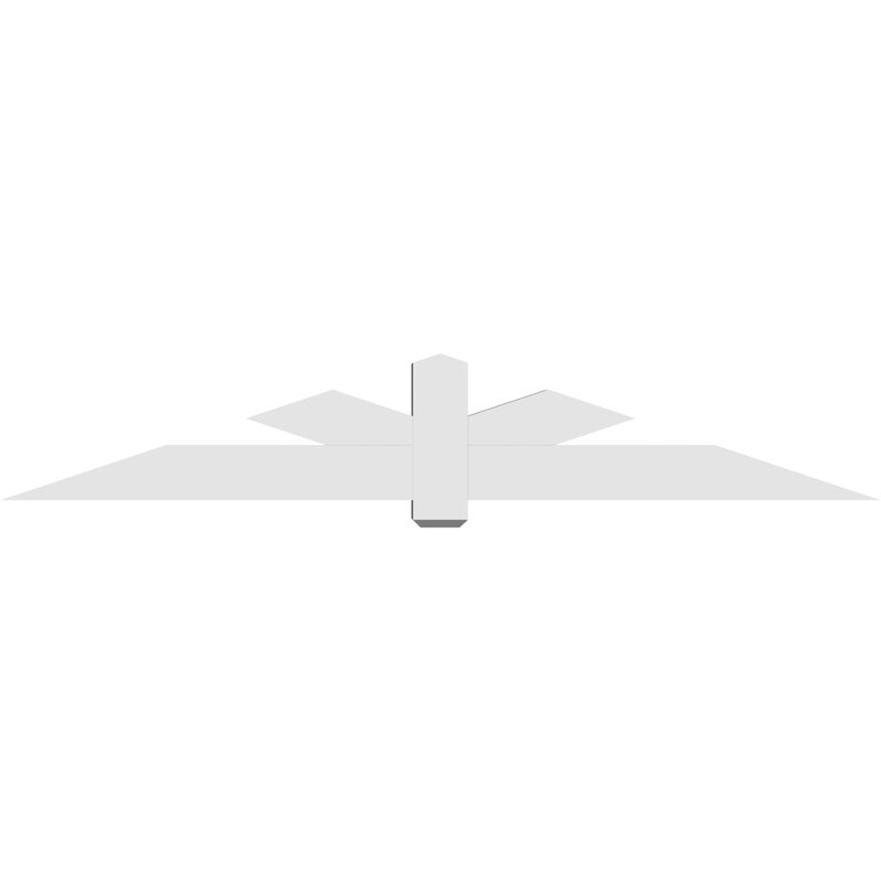 Support de pignon en PVC de qualité architecturale Kennewick, H 16 po x l 96 po (pas: 4/12), P 6 po x F 6 po