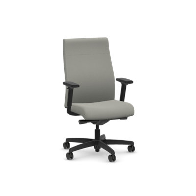HON Ignition 2.0 Fabric Ergonomic Office Chair, Advanced Tilt, Black Frame, Fog