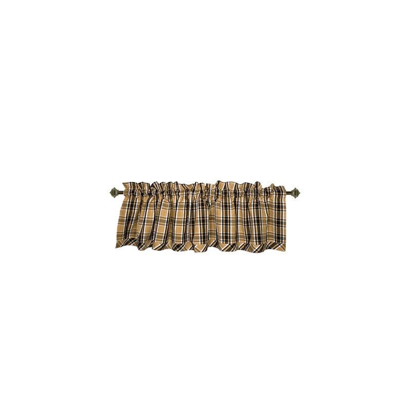 Nabiel Cotton Plaid Tailored Window Valance