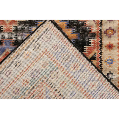 Distressed Homage Handmade Kilim Wool Geometric Area Rug