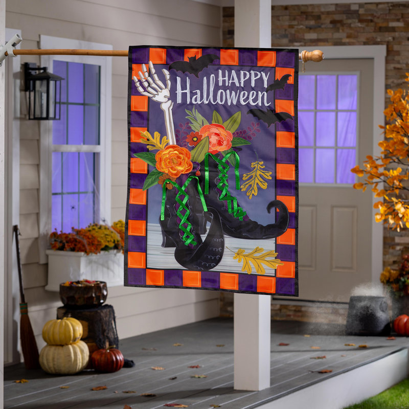 Drapeau de maison «Happy Halloween Witches»