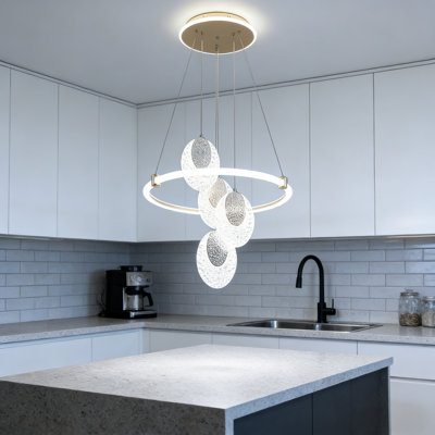 4-light Led Dimmable Cluster Pendant