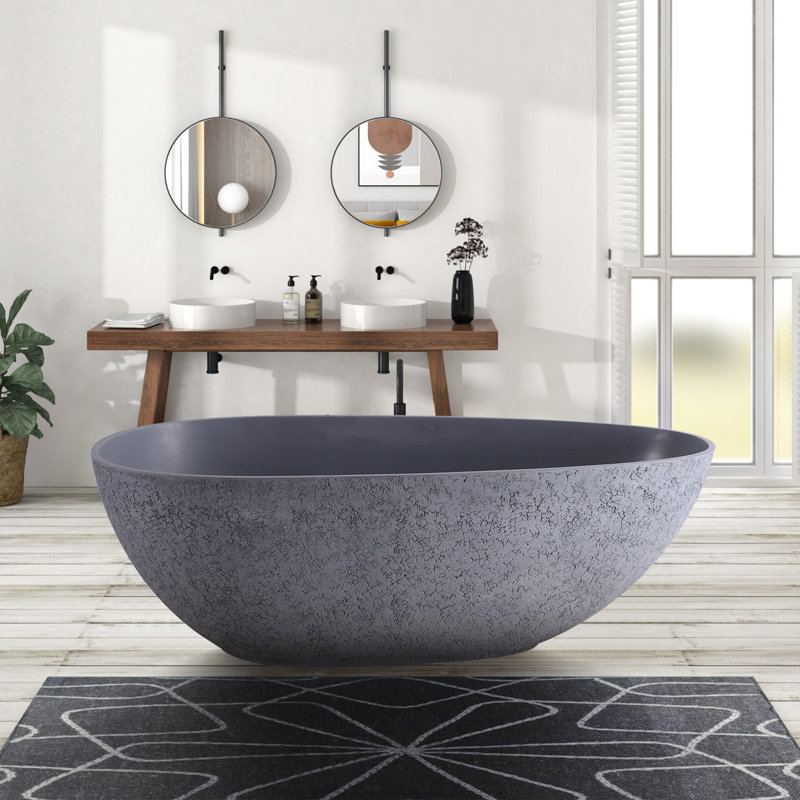 Baignoire de trempage autoportante 65 po. X 33 po. 65 po.