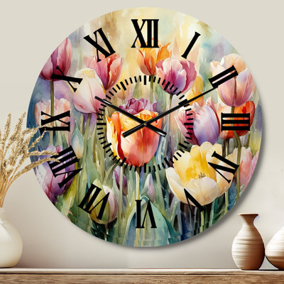 Horloge murale Garden Of Tulips