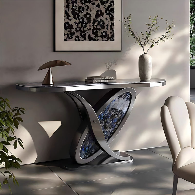 Table d'entrée murale simple et luxueuse 47,24 po, H 33,46 po x l 47,24 po x P 11,81 po