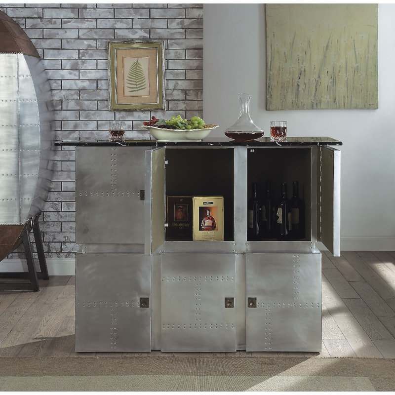 BAR TABLE W/MARBLE TOP
