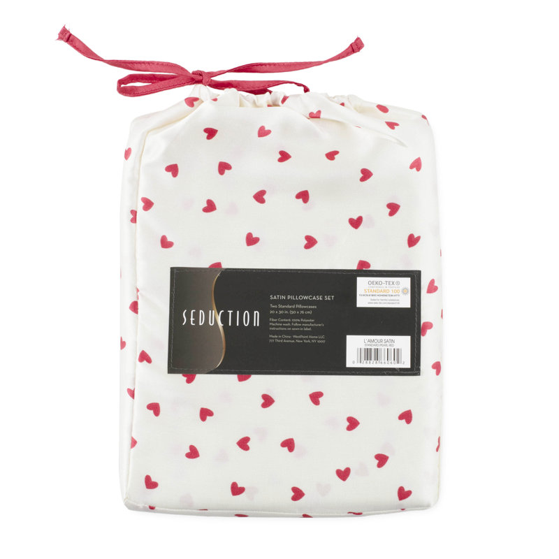 Martex Elegance Satin Silk Pillowcases Hotel Quality - Super Soft & Breathable Great For Hair And Skin, King Pillow Case