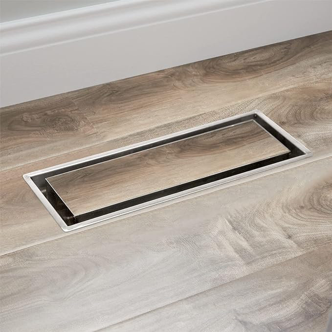 Couvercle de ventilation en acier inoxydable L 10,9 po VENTRAY, H 1,9 po x l 4 po x L 10,9 po, Nickel sablé