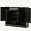 Armoire à chaussures moderne avec tablettes réglables, rangement pour chaussures minimaliste avec surface supérieure robuste, panneau latéral au design peu encombrant-1319548083