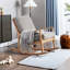 Chaise berçante moderne en bois massif rembourré-2017040758