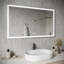 Miroir de salle de bain rectangulaire à DEL sans cadre avec désembueur Streamline, intensité variable, changement de température de couleur