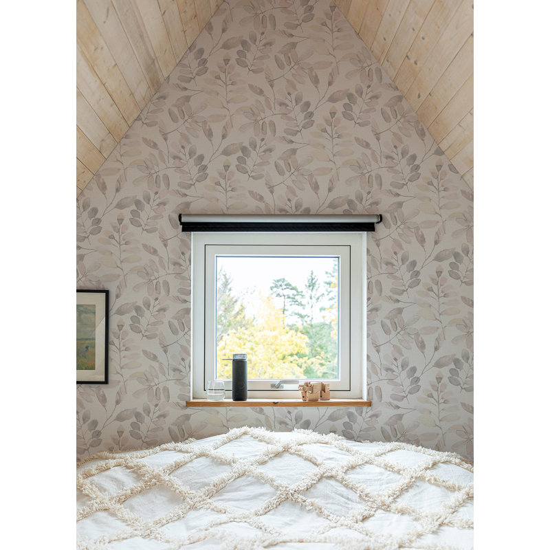 Elkins 33' L x 20.5" W Smooth Wallpaper Roll, Pink