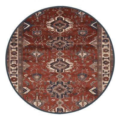 Machine Washable Persian Brown Area Rug