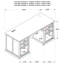Bureau de direction à 7 tiroirs Altidore blanc vieilli 68 tiroirs Altidore-127326217