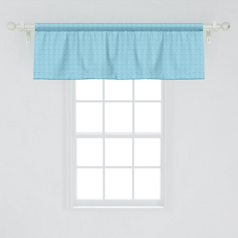 Ensemble de 2 cantonnières bleues Ambesonne, L 54 po x L 12 po