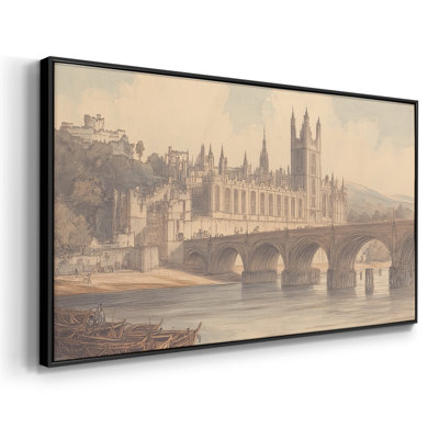 Série paysage - CLXIX - Toile tendue avec châssis encadré - Prêt à être accroché