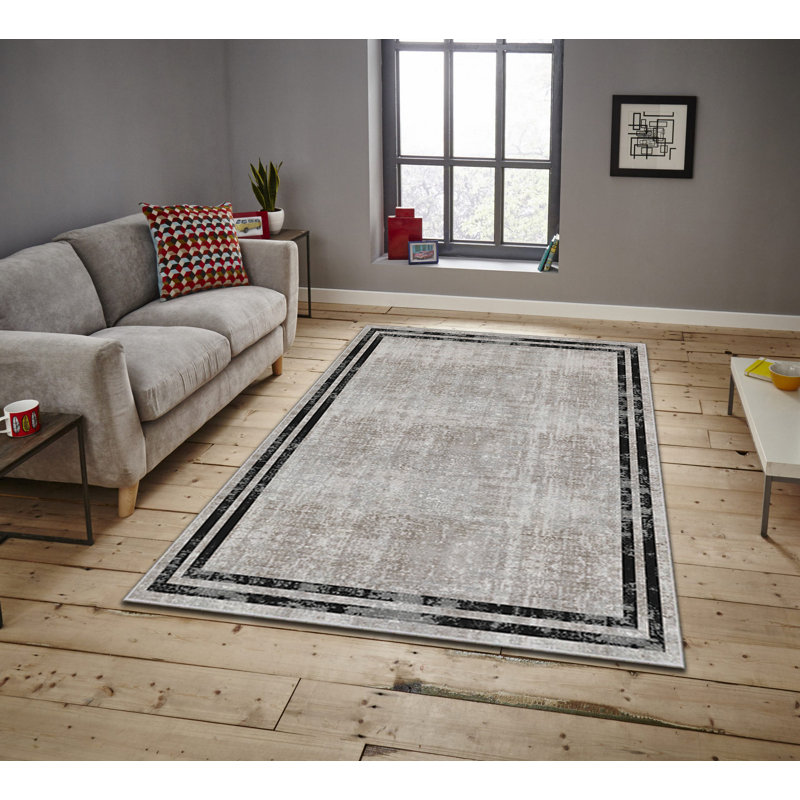 Luxurious Non-Slip Area Rug, 4.0 x 5.9 Feet, 100% Polyester, 740g/m² | Velvet Fabric with Digital Print | Easy-Clean Laminated Sponge Underside, Machine Washable | Perfect for Living Room, Bedroom & Home Decor