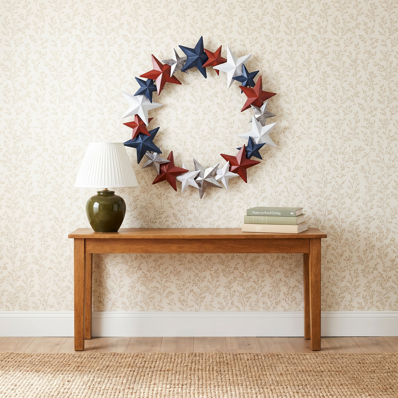 Americana Metal Star Wreath 18"D