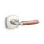 Forma Passage Rosette In Polished Chrome, Walnut Grip-140684445