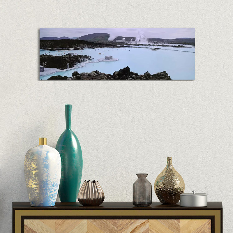 Blue Lagoon Geothermal Spa - Wrapped Canvas Panoramic Print, 30.48 cm H x 91.44 cm W x 1.91 cm D