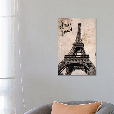 Dear Paris by Emily Navas - Wrapped Canvas Painting