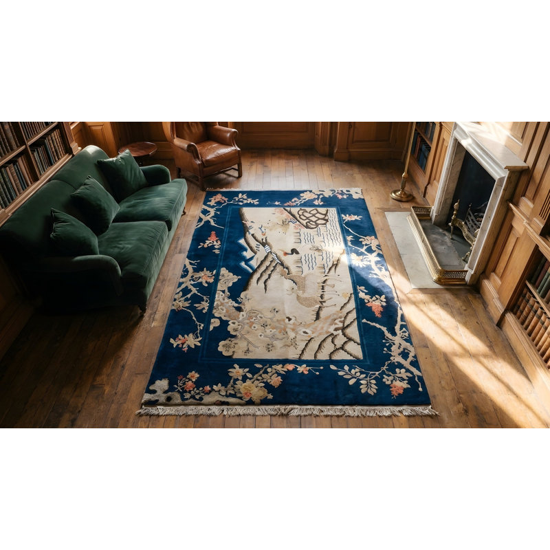 Antique Chinese - Baotou Hallway Runner Wool Ivory Rug