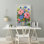 «Colorful Floral Still Life Art», reproduction d'art sur toile encadrée