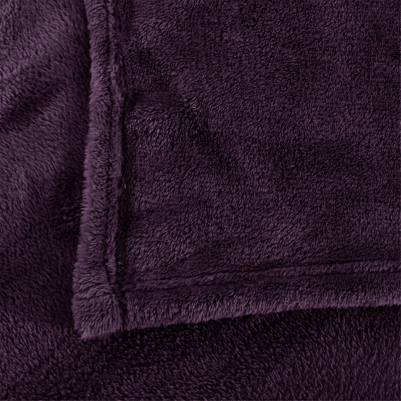 Couverture polaire douce et moelleuse multi-usages pour canapé-lit très grand / très grand, Très grand, Violet