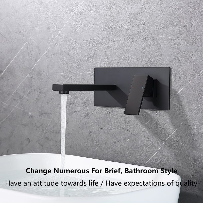 Wall Mount Bathroom Faucet, Matte black