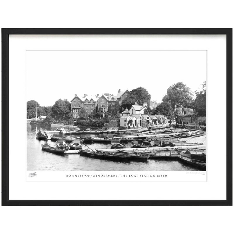 Bowness-on-Windermere, The Boat Station C1880 by Francis Frith - Single Picture Frame Print, 40cm H x 50cm W x 2.3cm D