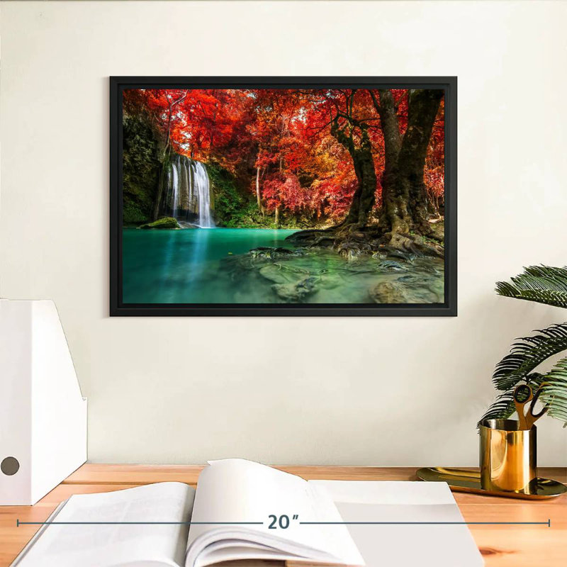 Arbres d'automne et cascade d'Alvord, H 9 po x l 13 po