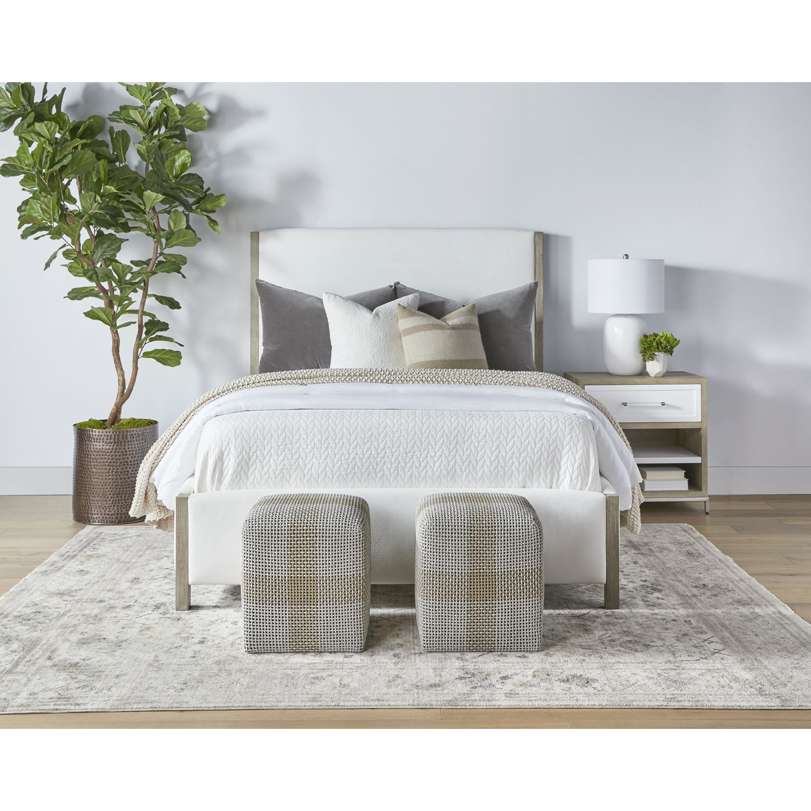 Upholstered Platform Bed, Queen