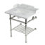 Lavabo console 30 "avec pattes en laiton Pemberton Lms3030Mbsqb7 Kingston Kingston (8 pouces, 3 trous)