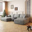 Canapé modulaire confortable en forme de U avec repose-pieds Boneless, idéal pour les salons-488741761-488741770-488741769