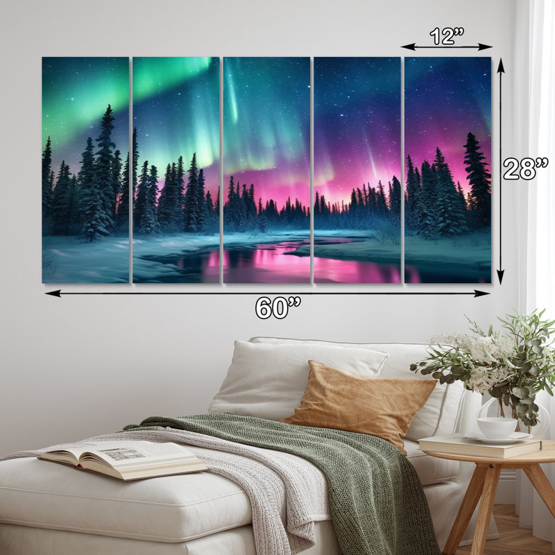 Northern Lights In Alaska II 5 pièces