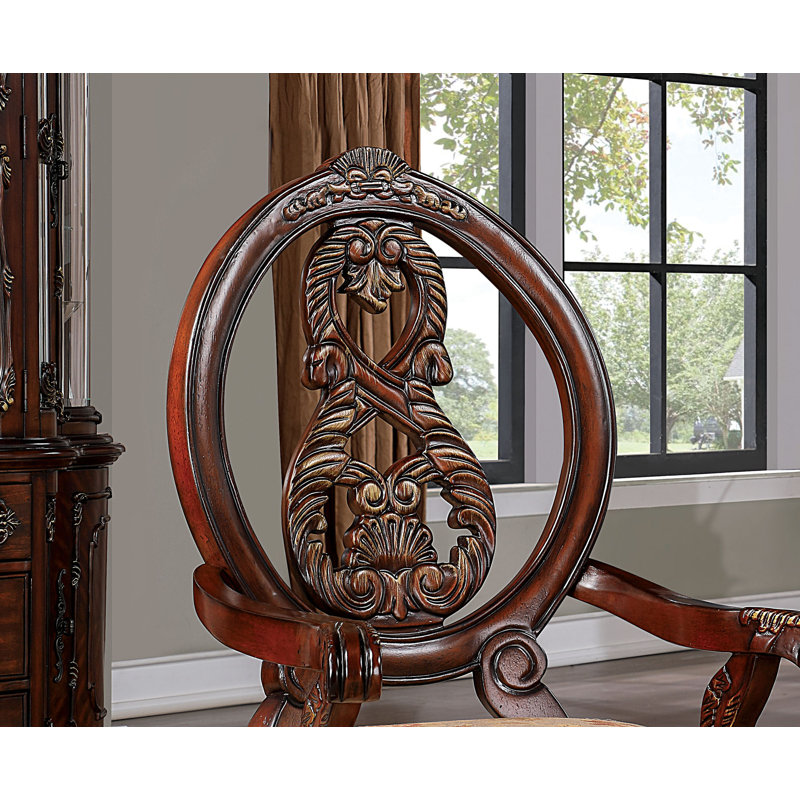 Ensemble de 2 fauteuils en bois rembourrés Ankush