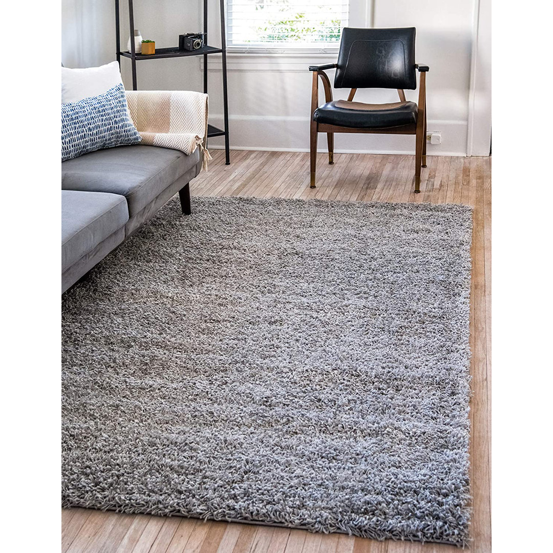 Clarkfield Shaggy Silver Rug