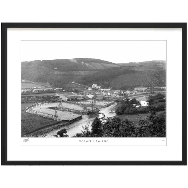Morwellham, 1906 by Francis Frith - Single Picture Frame Print, 40cm H x 50cm W x 2.3cm D