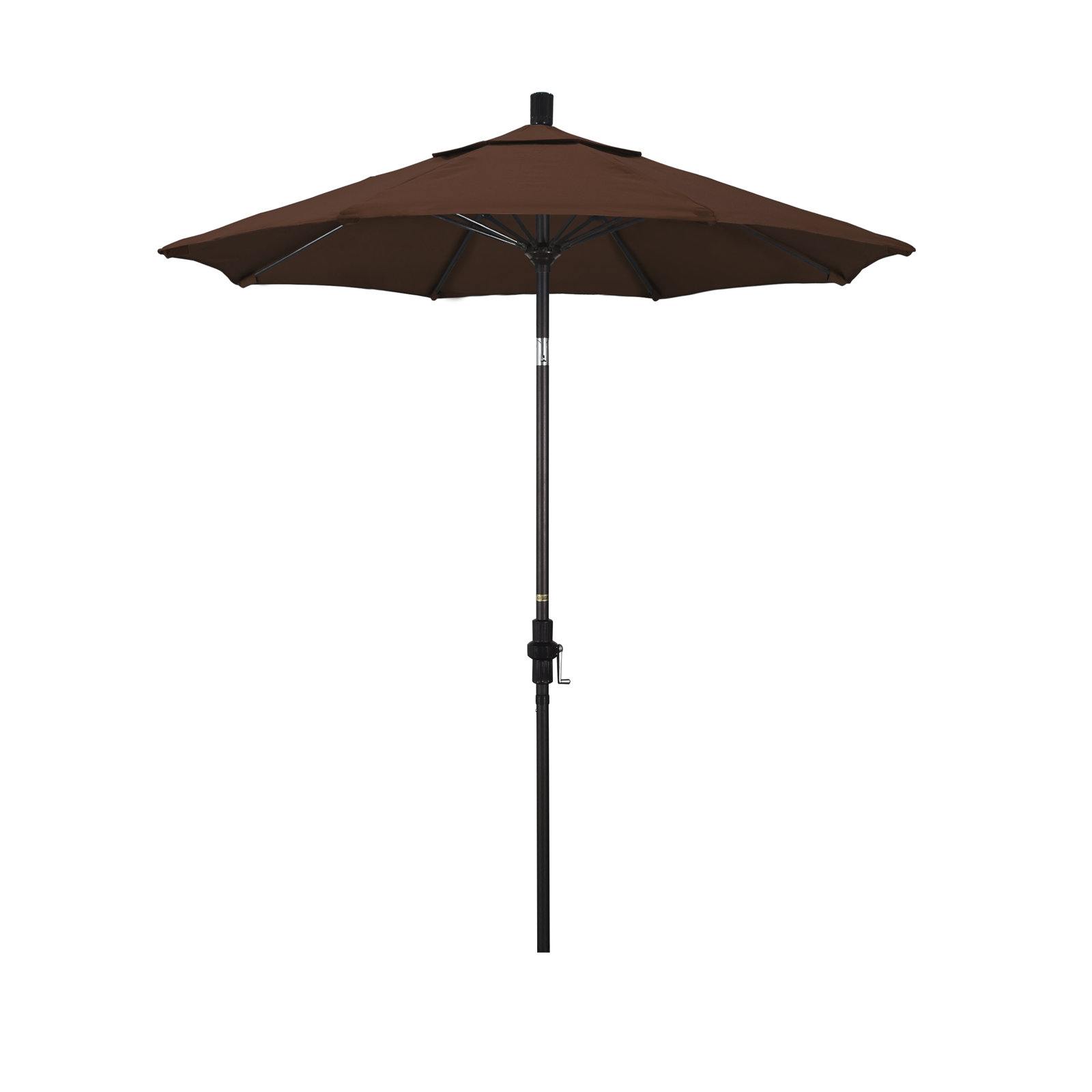 Brent 90'' Sunbrella® Outdoor Umbrella, Canvas Bay Brown Sunbrella® Canvas, Black 
