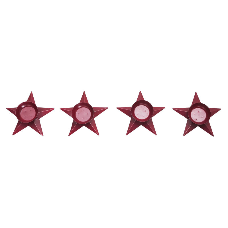 Ensemble de 4 bougies chauffe-plat festives 1,5 x 5 x 5, Bourgogne